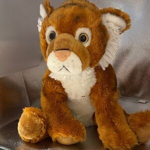 Plush Tiger Toy - Brown and White